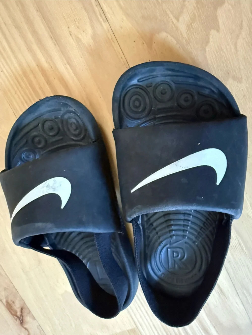 Nike Kawa Toddler Slides Sandals Black Size 8C